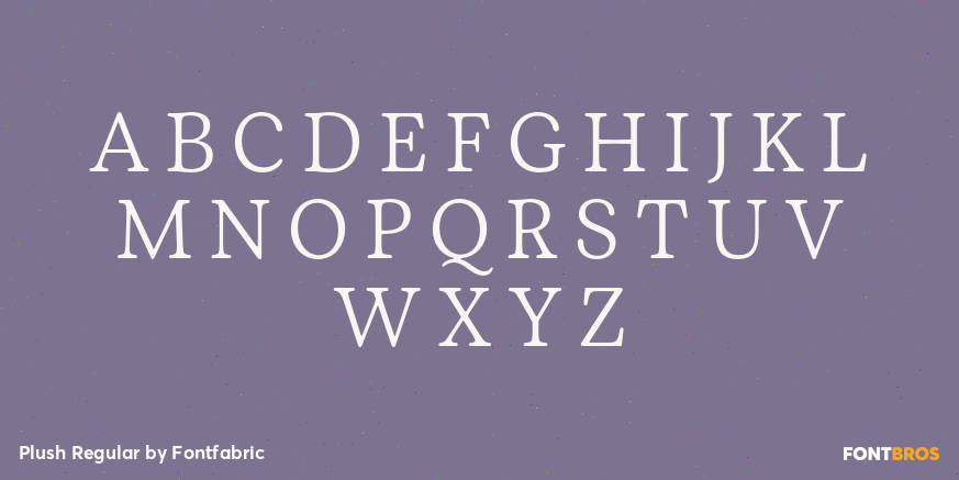 Plush Regular Font Poster #1