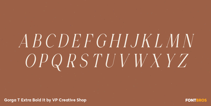 Gorga T Extra Bold It Font Poster #2