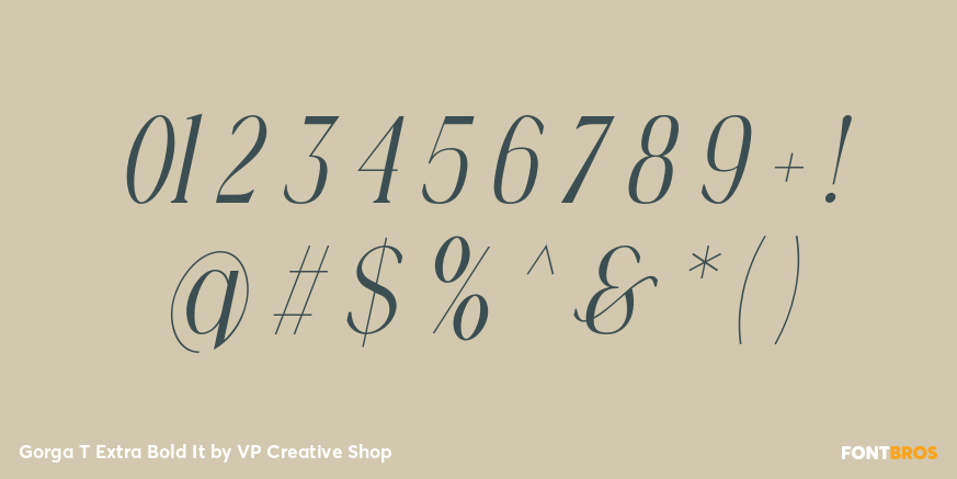 Gorga T Extra Bold It Font Poster #4