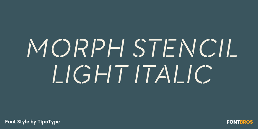 Morph Stencil Light Italic Font Poster #1
