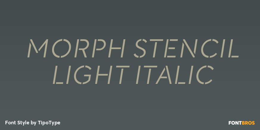 Morph Stencil Light Italic Poster