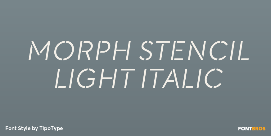 Morph Stencil Light Italic Poster