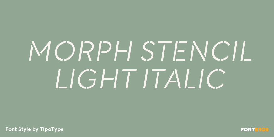 Morph Stencil Light Italic Poster