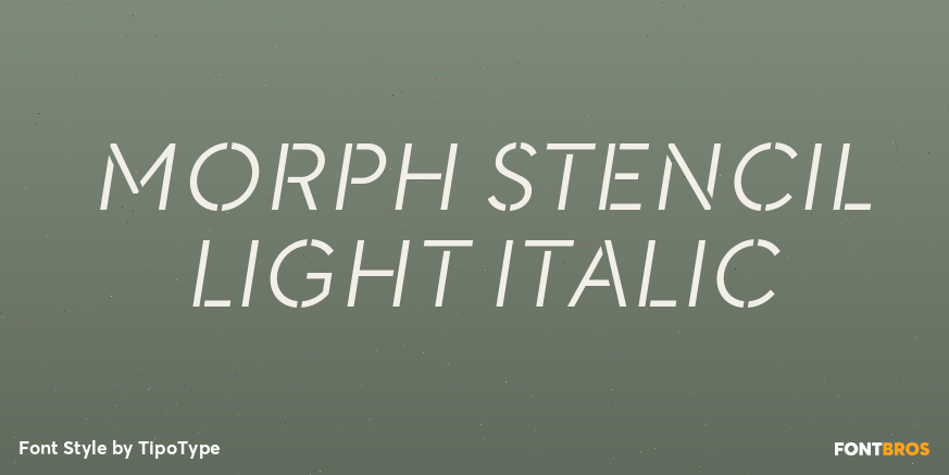 Morph Stencil Light Italic Poster