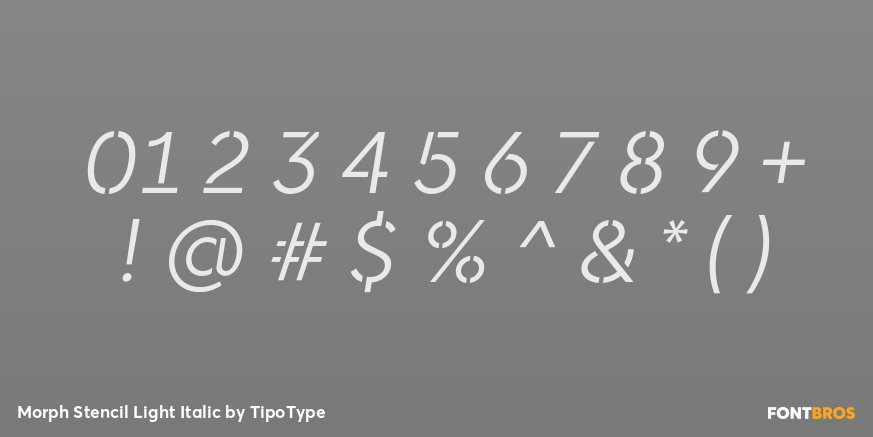 Morph Stencil Light Italic Font Poster #1