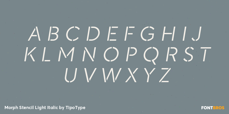 Morph Stencil Light Italic Font Poster #1