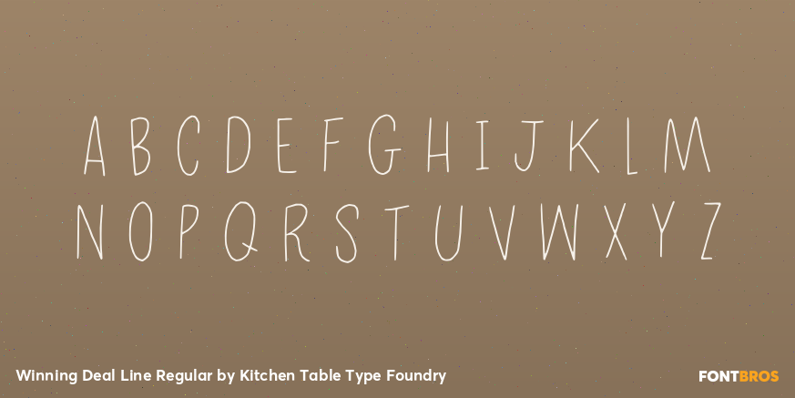 Winning Deal Line Regular Font Poster #2