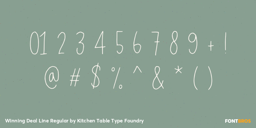 Winning Deal Line Regular Font Poster #4