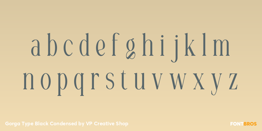 Gorga Type Black Condensed Font Poster #3