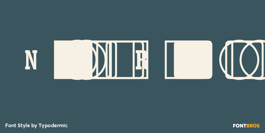 Numbers with Rings Serif Poster