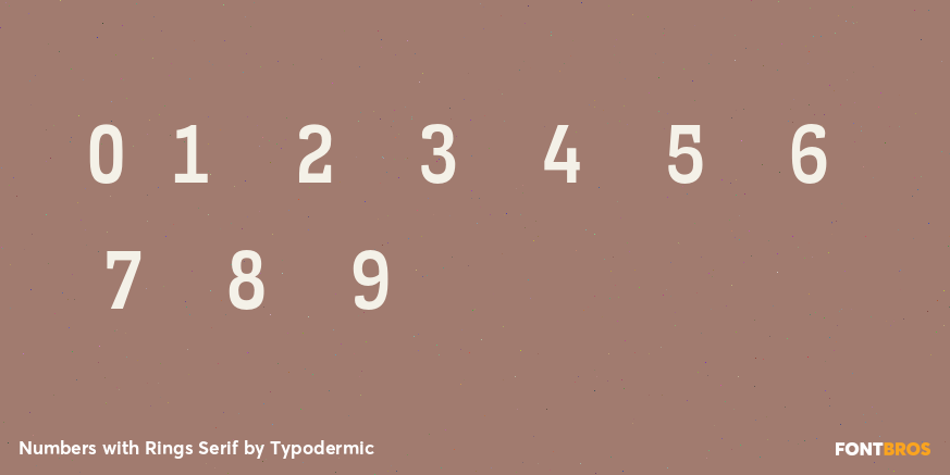 Numbers with Rings Serif Font Poster #1