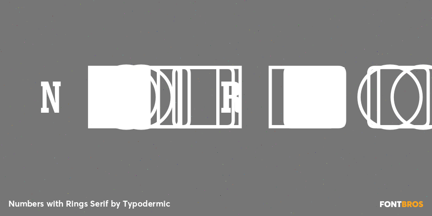 Numbers with Rings Serif Font Poster #1