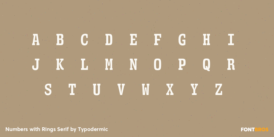 Numbers with Rings Serif Font Poster #2