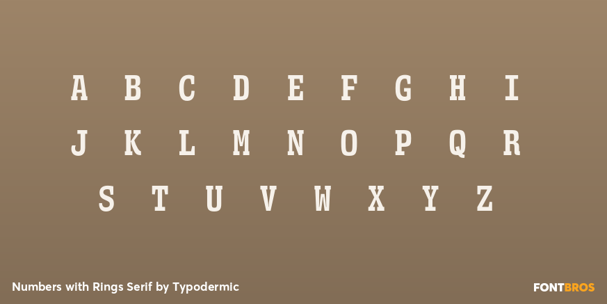 Numbers with Rings Serif Font Poster #1