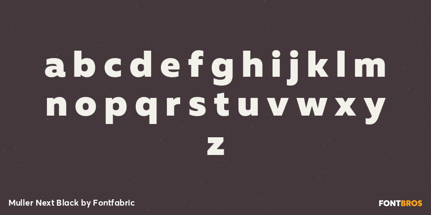 Muller Next Black Font Poster #3