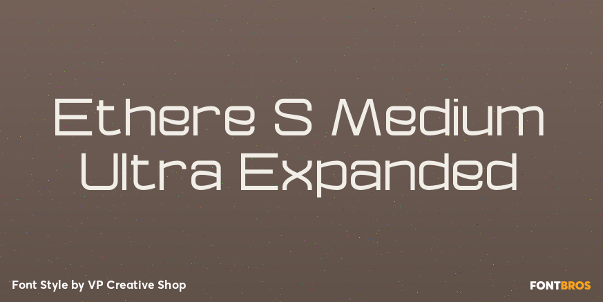 Ethere S Medium Ultra Expanded Font Poster #1