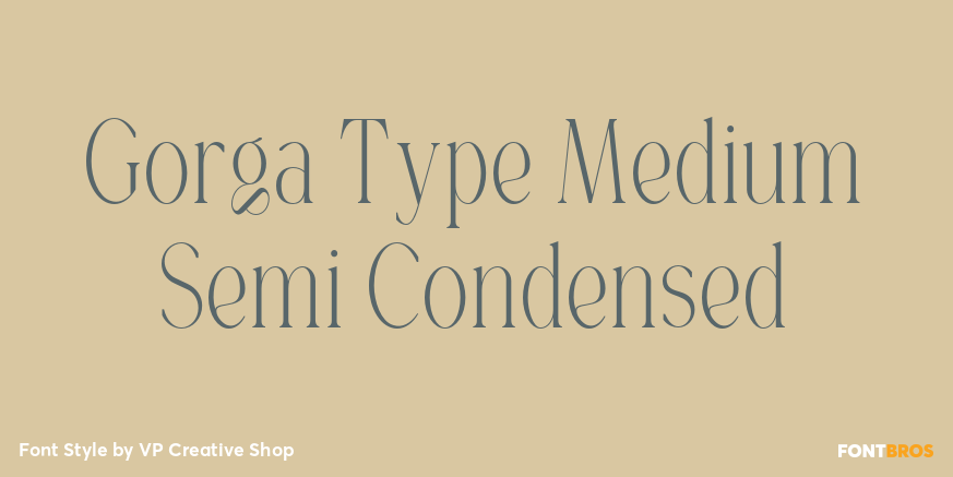 Gorga Type Medium Semi Condensed Font Poster #1