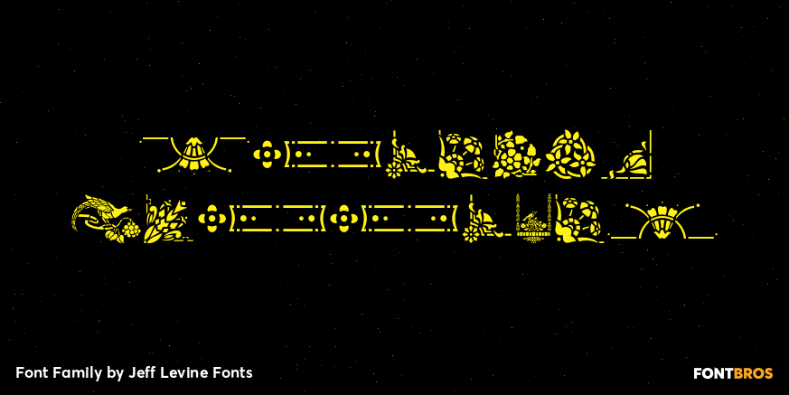 Stencil Patterns Font Poster