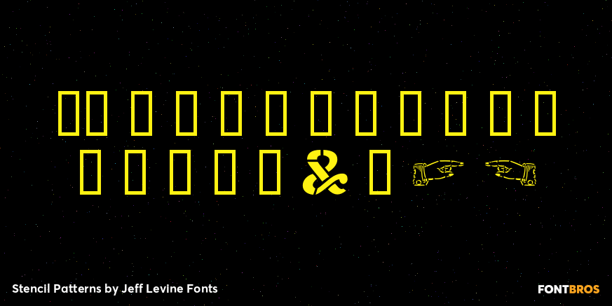 Stencil Patterns Font Poster #4