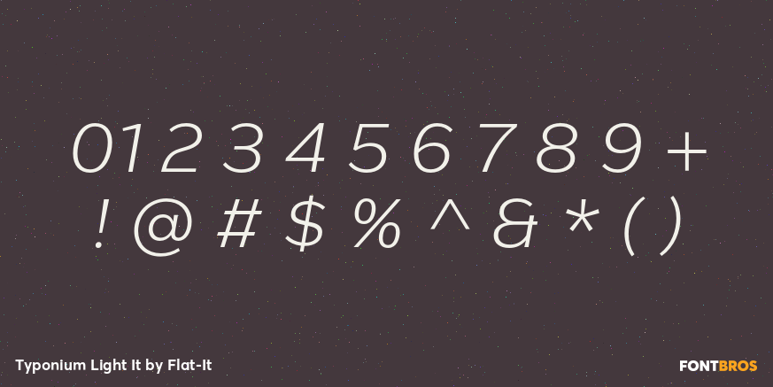 Typonium Light It Font Poster #4