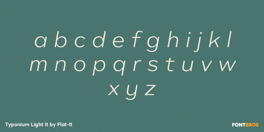 Typonium Light It Font Poster #3
