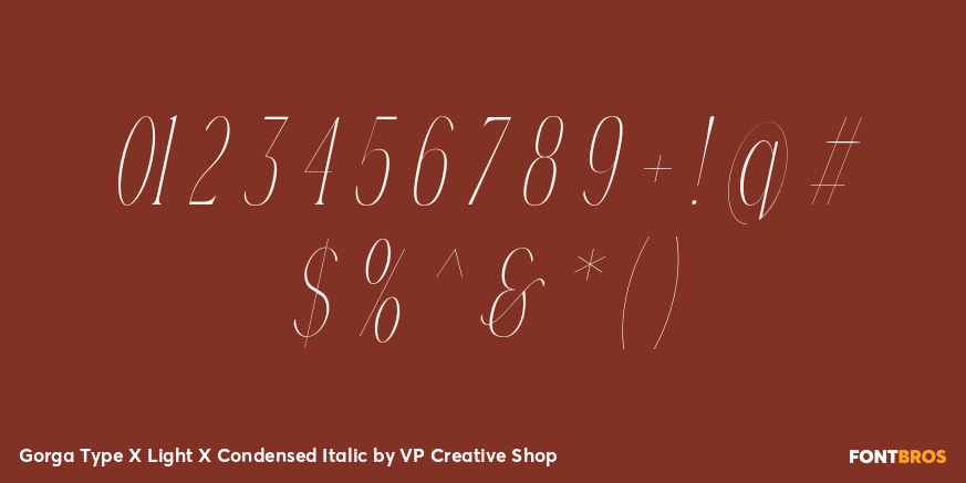 Gorga Type X Light X Condensed Italic Font Poster #4