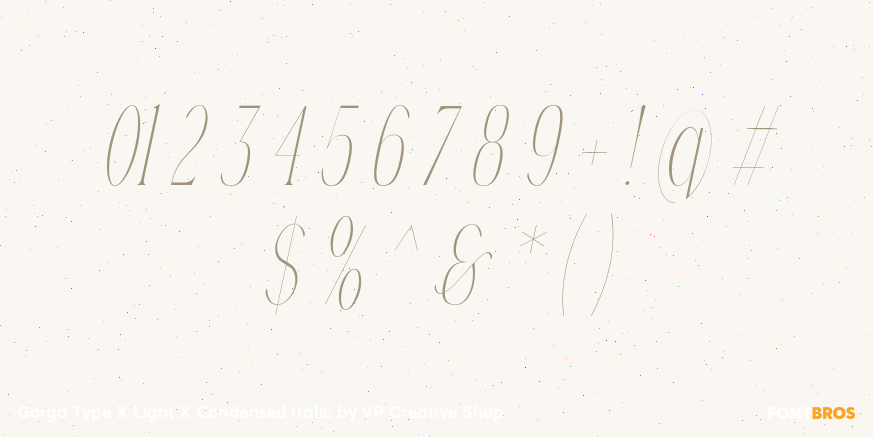 Gorga Type X Light X Condensed Italic Font Poster #4