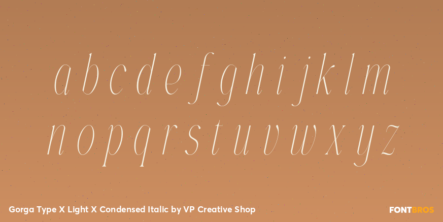 Gorga Type X Light X Condensed Italic Font Poster #3