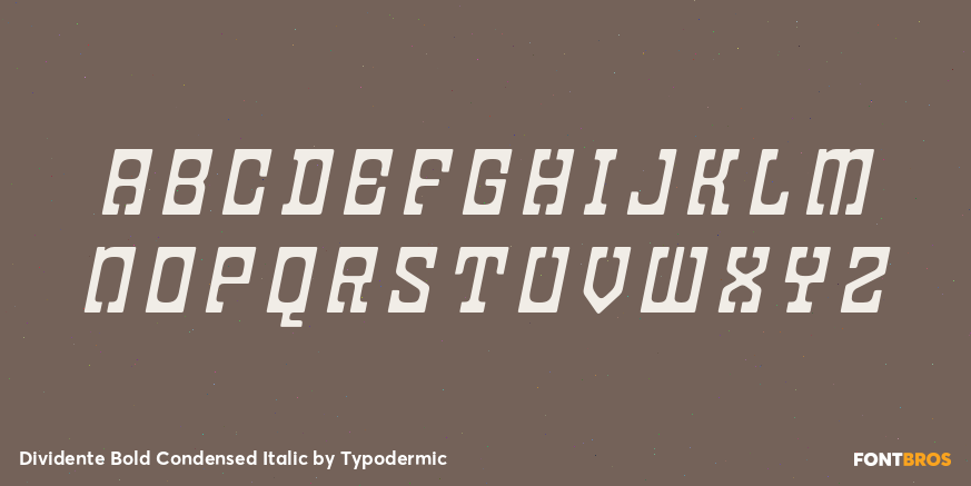 Dividente Bold Condensed Italic Font Poster #2