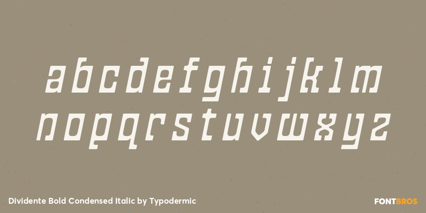 Dividente Bold Condensed Italic Font Poster #3