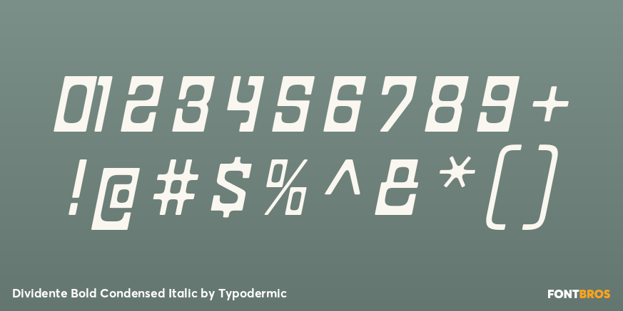 Dividente Bold Condensed Italic Font Poster #4