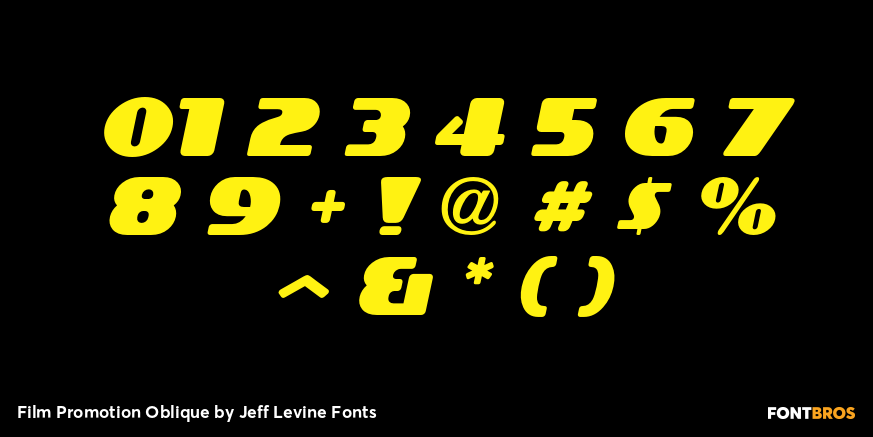 Film Promotion Oblique Font Poster #4