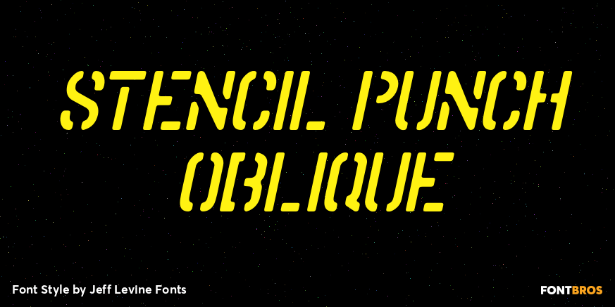 Stencil Punch Oblique Poster