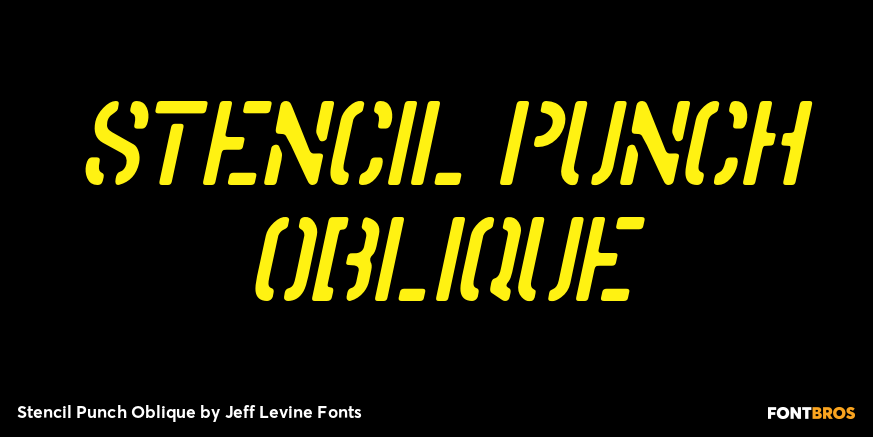 Stencil Punch Oblique Poster