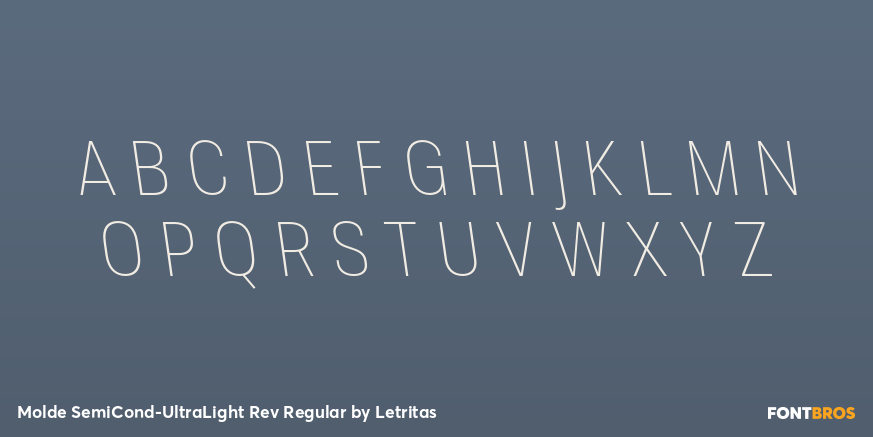Molde SemiCond-UltraLight Rev Regular Font Poster #2