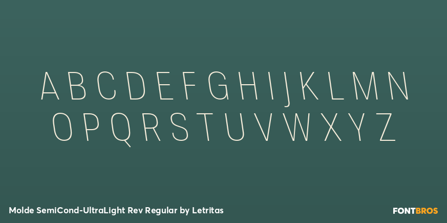 Molde SemiCond-UltraLight Rev Regular Font Poster #2