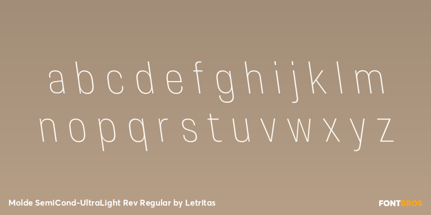 Molde SemiCond-UltraLight Rev Regular Font Poster #3