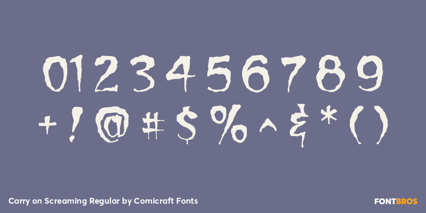 Carry on Screaming Regular Font Poster #1