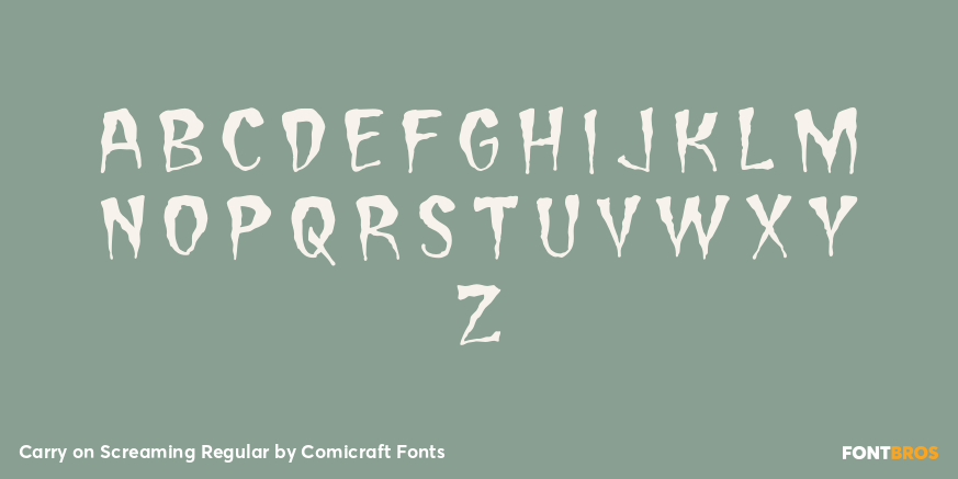 Carry on Screaming Regular Font Poster #2