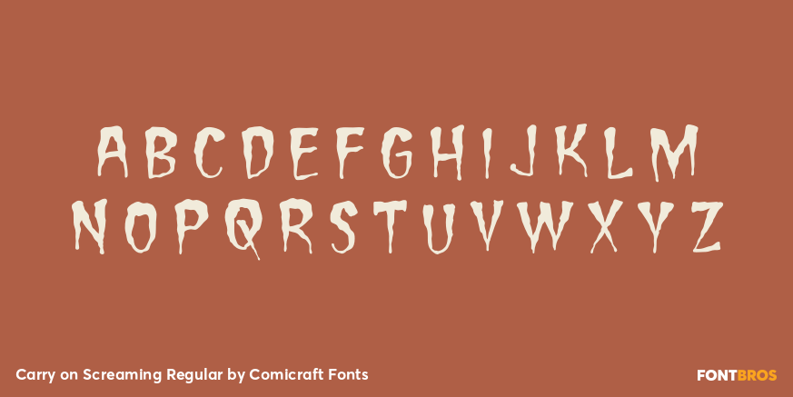 Carry on Screaming Regular Font Poster #3