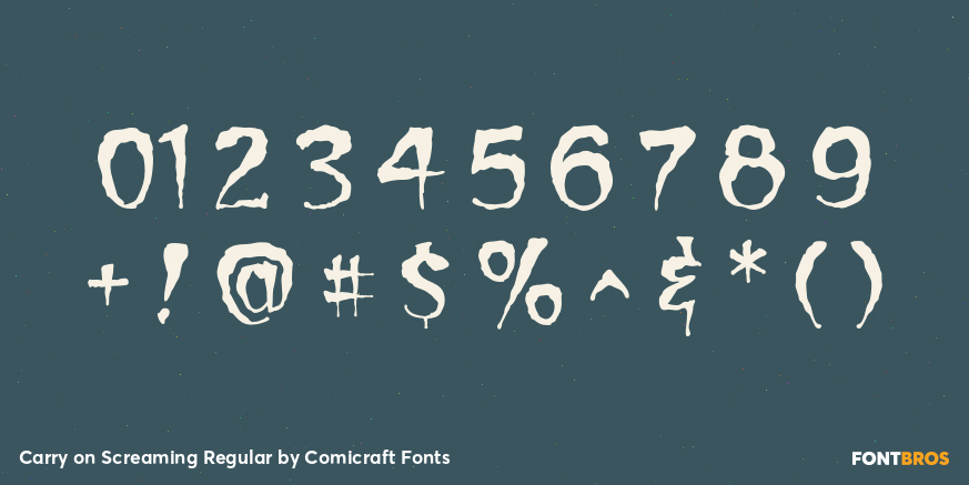 Carry on Screaming Regular Font Poster #4