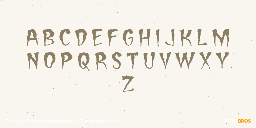 Carry on Screaming Regular Font Poster #1