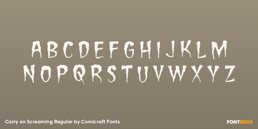 Carry on Screaming Regular Font Poster #1