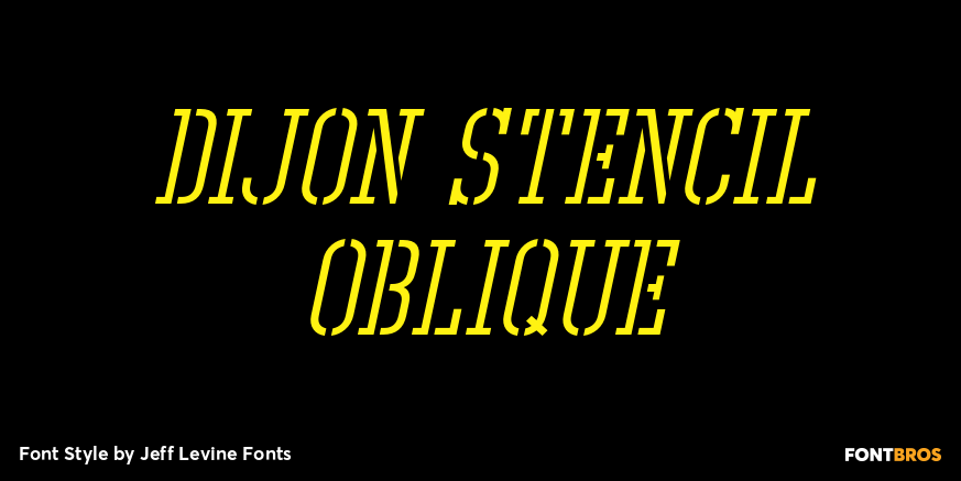 Dijon Stencil Oblique Poster