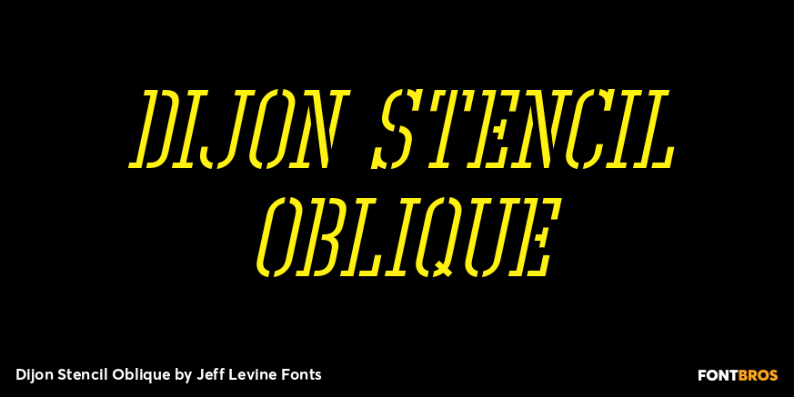 Dijon Stencil Oblique Poster