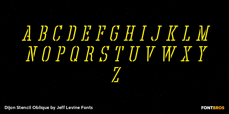 Dijon Stencil Oblique Font Poster #2