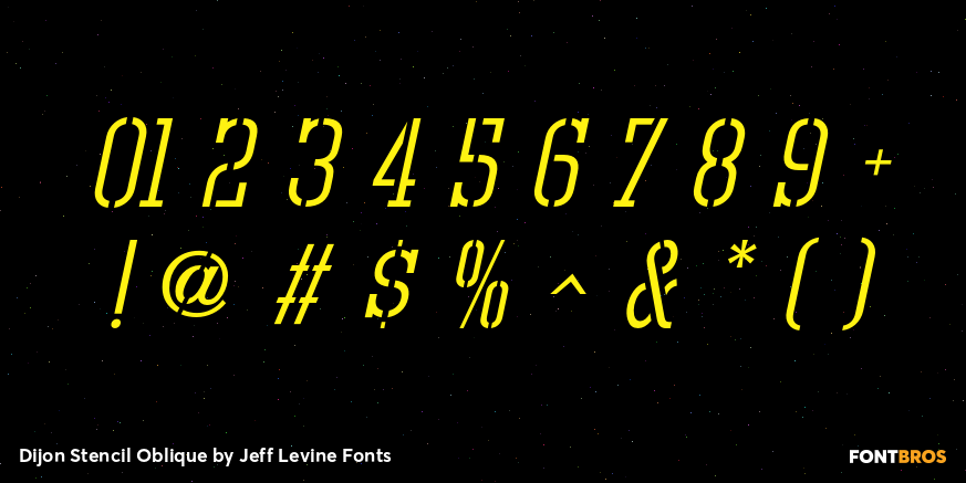 Dijon Stencil Oblique Font Poster #4