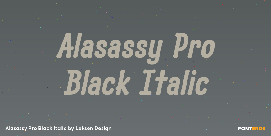 Alasassy Pro Black Italic Poster