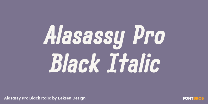 Alasassy Pro Black Italic Poster