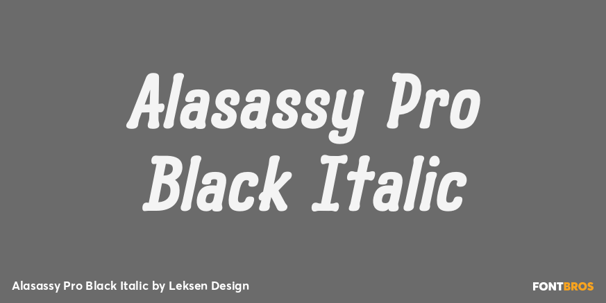 Alasassy Pro Black Italic Poster
